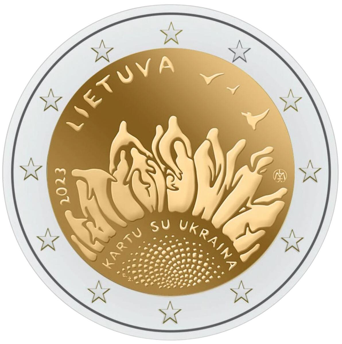 Litauen 2 € Gemeinsam für die Ukraine 2023