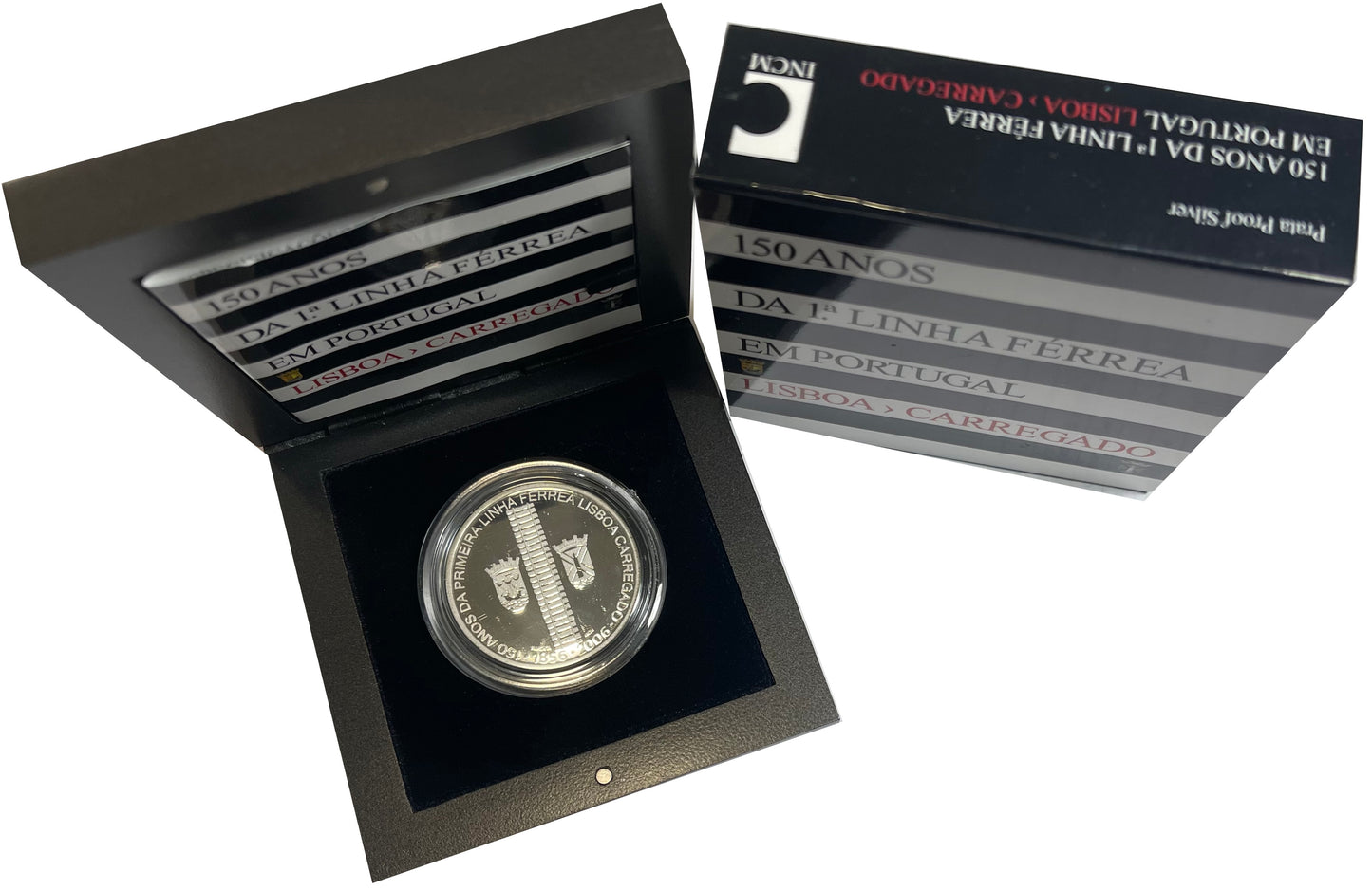 Portugal 8€ 150 Jahre der 1. Proof-Eisenbahnlinie 2006