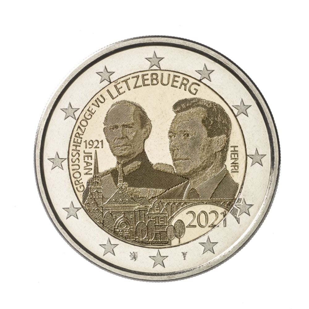 Luxemburg 2 € 100. Geburtstag des Großherzogs Jean 2021 (Hologramm-Version)