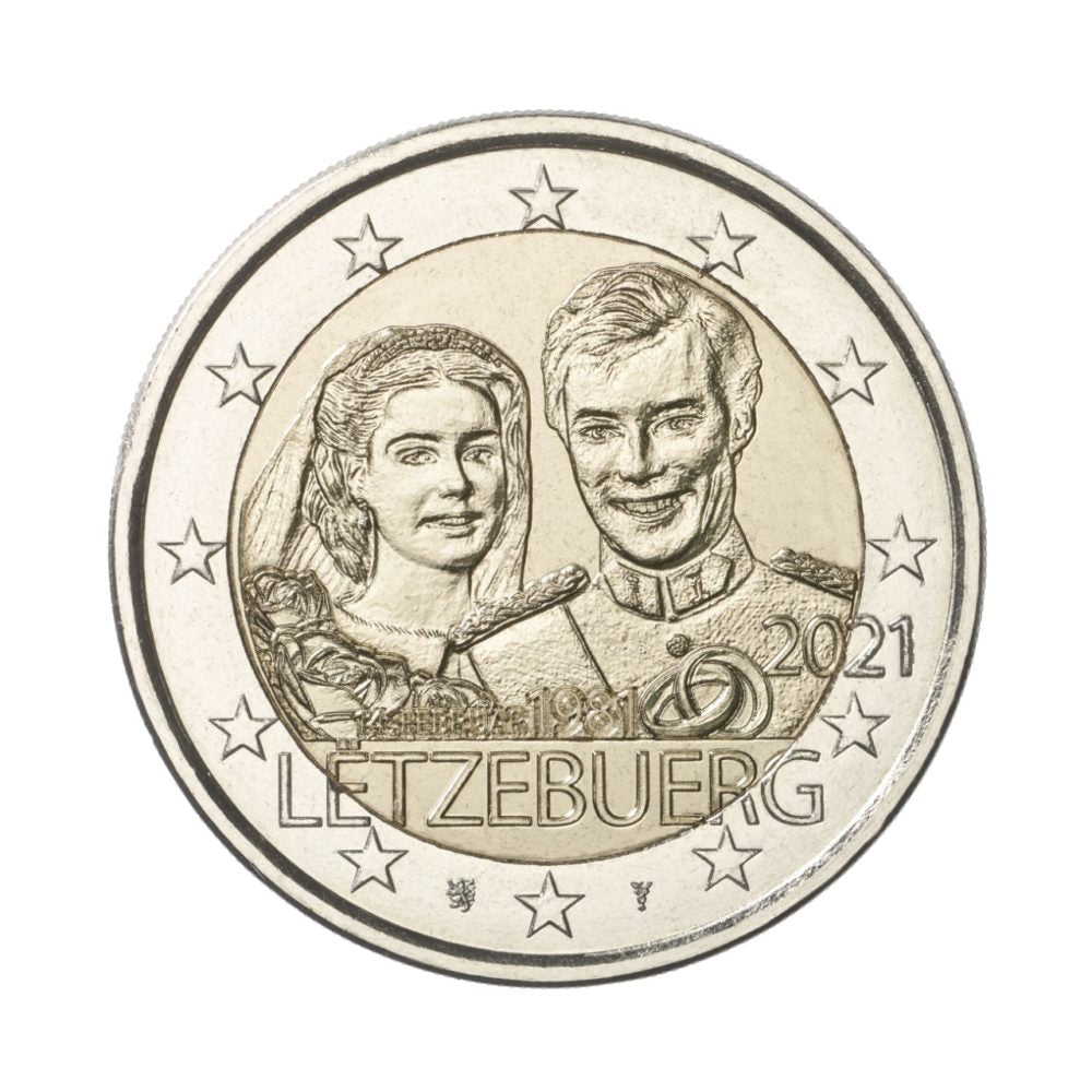 Luxemburg 2 € 40. Hochzeitstag Theresa und Henry 2021
