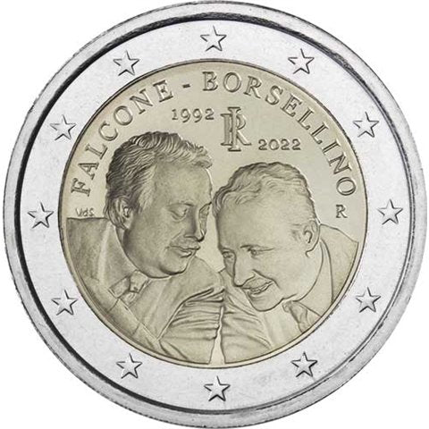 Italien 2 € 30. Todestag der Richter Falcone und Borsellino 2022