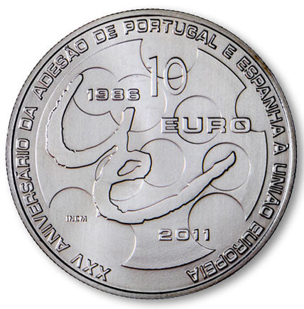 Portugal 10€ XXV. Jahrestag. EU-Mitgliedschaft 2011