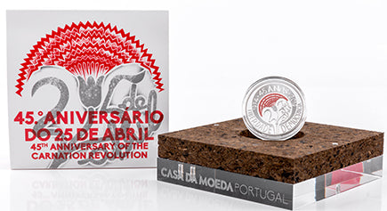 Portugal 5€ 45 Jahre 25. April 2019 Proof Silber