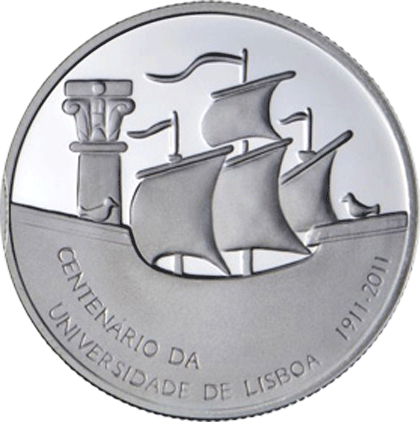 Portugal 2,50 € 100. Jahrestag. Von der Universität Lissabon 2011