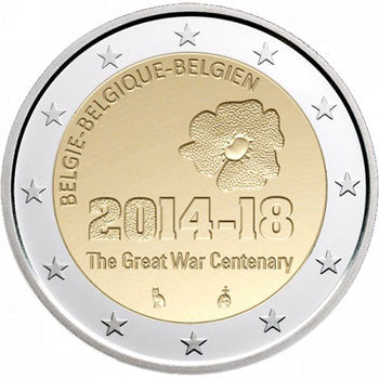 Belgien 2€ 100 Jahre 1. Weltkrieg 2014