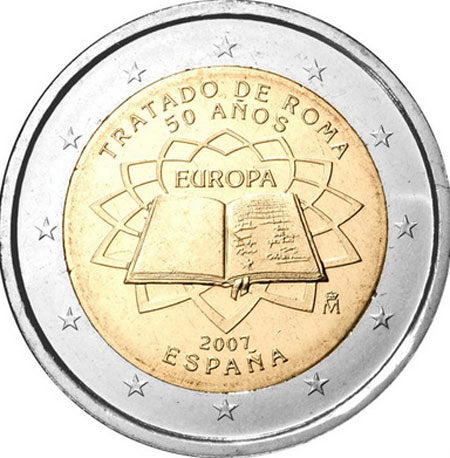 Spanien 2 € Römische Verträge 2007