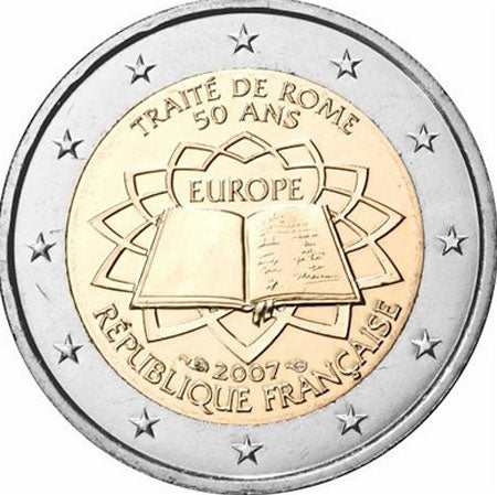 Frankreich 2 € Römische Verträge 2007