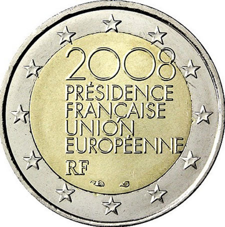 Frankreich 2€ Präsidentschaft des Europäischen Rates 2008