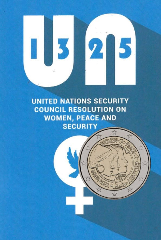 Malta 2€ Resolution des UN-Sicherheitsrates zu Frauen, Frieden und Sicherheit 2022 Coincard