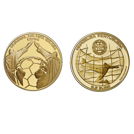 Portugal 2,50 € FIFA Fußball-Weltmeisterschaft Brasilien Gold 2014