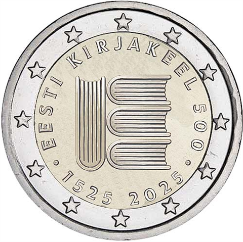 Estland 2 € 500 Jahre estnische Schriftsprache 2025