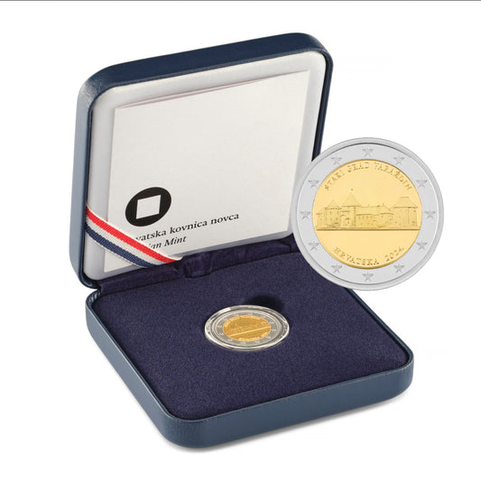 Kroatien 2€ Varazdin Altstadt 2024 Proof