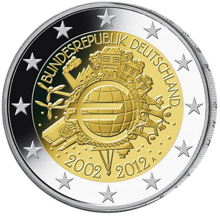 Deutschland 2€ 10 Jahre Euro 2012