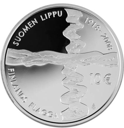 Finnland 10 € 90 Jahre finnische Flagge 2008