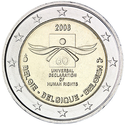 Belgien 2€ Menschenrechte 2008
