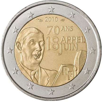Frankreich 2€ Charles Gaulle 2010