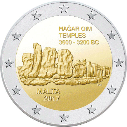 Malta 2€ Hangar Qim Tempel 2017