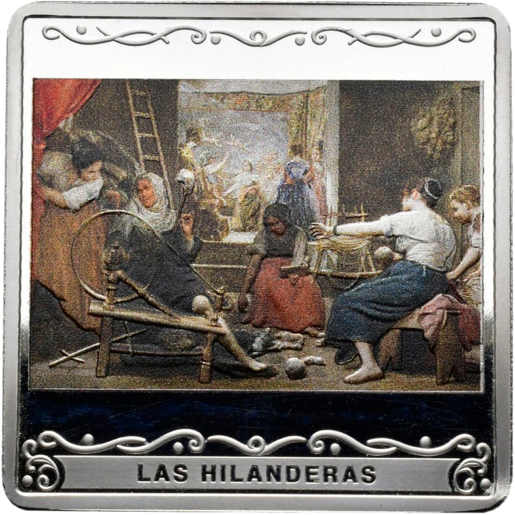 Spanien 10€ "425. Jahrestag von Velázquez" (HILANDERAS) 2024 Silber