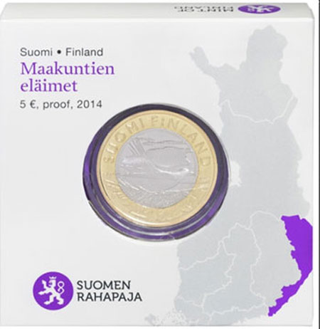 Finnland 5 € Kuckuck von Karelien Proof 2014