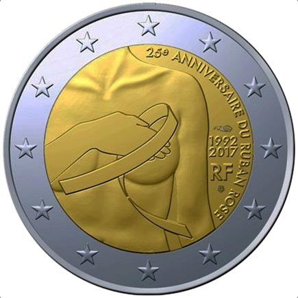 Frankreich 2 € Brustkrebs 2017