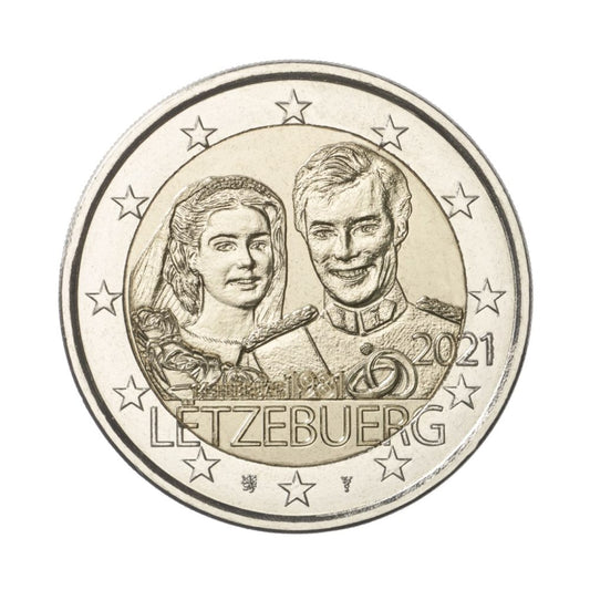 Luxemburg 2 € 40. Hochzeitstag Theresa und Henry 2021